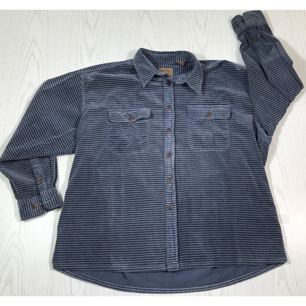Vintage 90s Corduroy Shirt Men XL St Johns Bay Long Sleeve Button Up Heavyweight